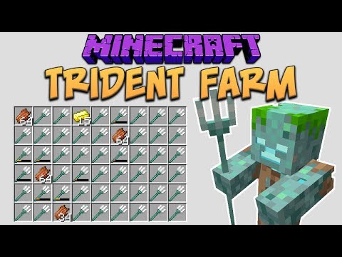 Minecraft 1 13 Update Aquatic Trident Farm Snapshot 18w11a Minecraft Videos