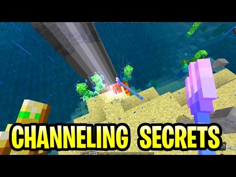 Minecraft Update Aquatic Channeling Secrets Trident Tutorial Pe Xbox Ps4 Switch Minecraft Videos