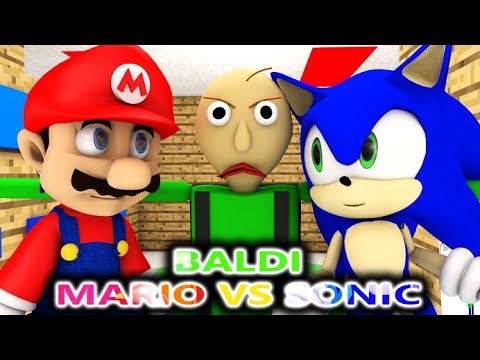 Baldi S Basics Vs Super Mario Sonic The Movie Official Baldi