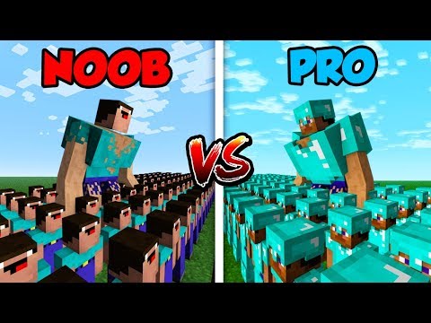 Minecraft Noob Vs Pro Noob Army Vs Pro Army In Minecraft