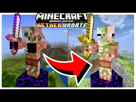 Minecraft Pe How To Get Zombie Pigman In 1 16 Nether Update Minecraft Videos