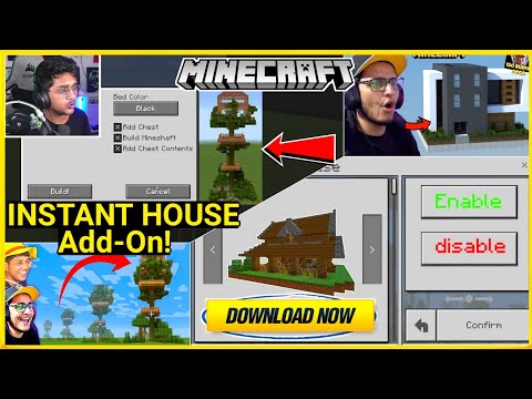 Instant House Add On In Minecraft Pe Instant House Mod For Minecraft Pe In Hindi 21 Minecraft Videos